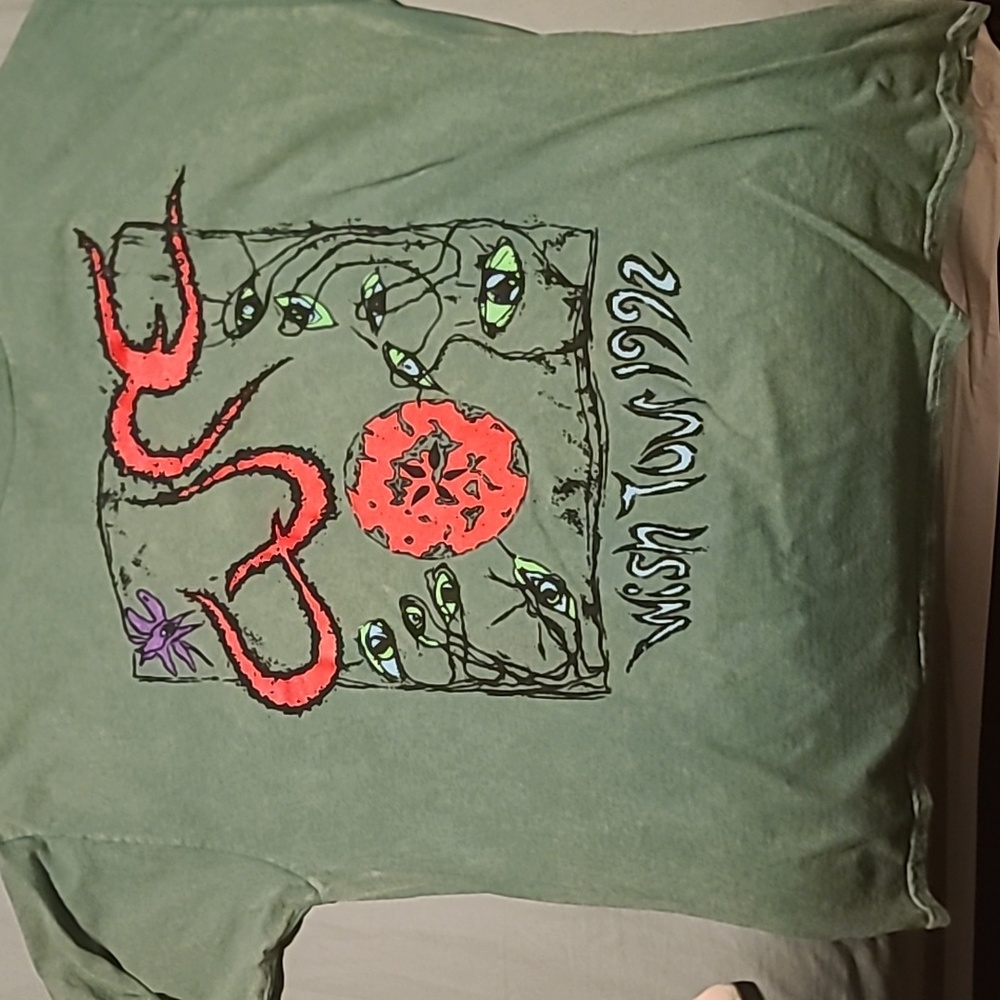 The Cure Wish Tour 1992 T-shirt Size XL Green Washed New